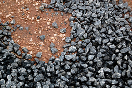 Top View Stones Groundの写真素材