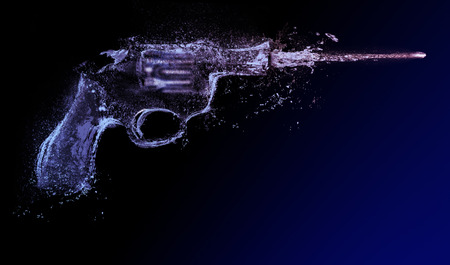 revolver; water gun abstractの写真素材
