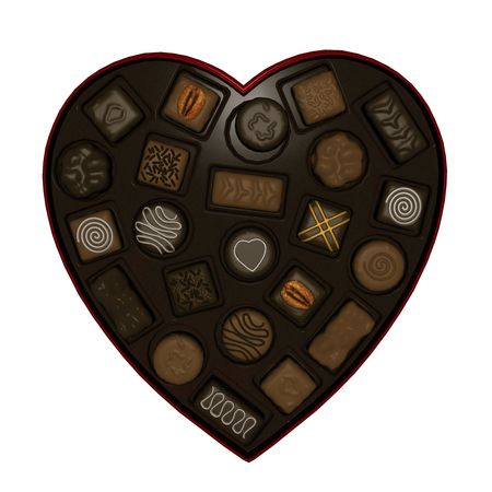 3D rendered valentine's day heart on white background isolatedの写真素材