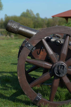 Old cannon from napoleonic wars. Cannon from napoleonic wars. Battle 1806 -1812 years. City Pultusk - Poland. の写真素材