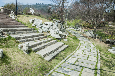 Garden pathの写真素材