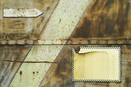 Grunge Background with sign and arrow, free text space