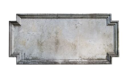 antique stone shield with free copy space, frame, grungeの写真素材