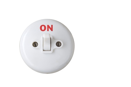 Business illustration white switch, caption の写真素材