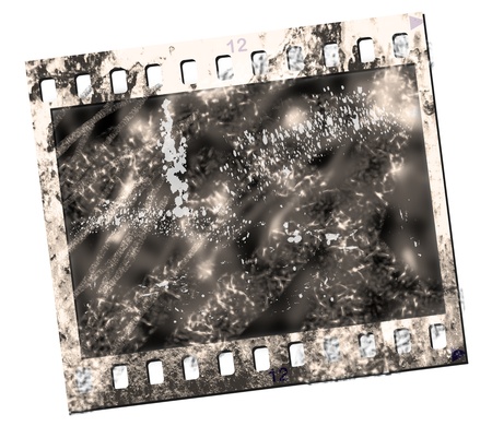 grungy film frame backgroundの写真素材