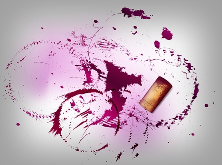 Cork and whine stainsの写真素材