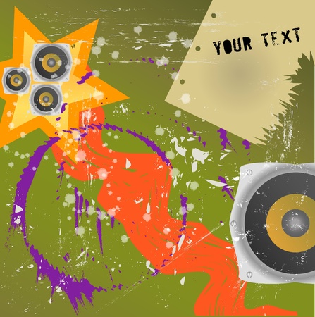Grungy music designのイラスト素材