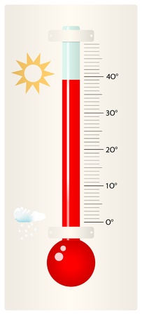 thermometer heat summerのイラスト素材
