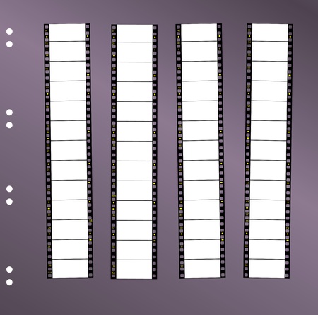 contact sheet 35 mm widescreen movie filmstrip, free space for pix, vectorのイラスト素材