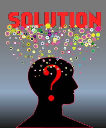 Problem and solution conceptのイラスト素材