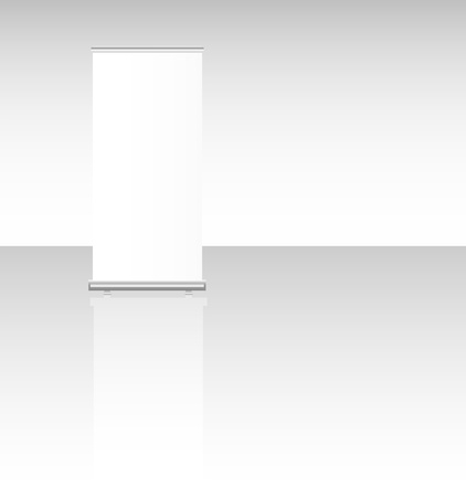 roll up banner display,free copy space, vector fromatのイラスト素材