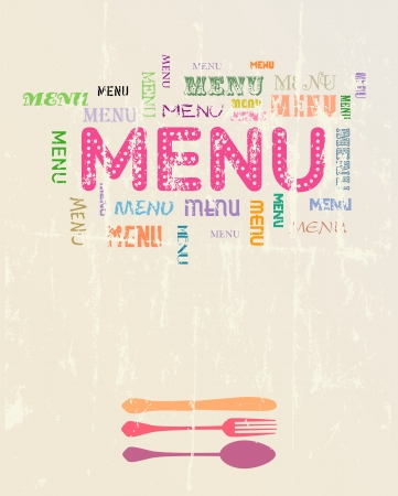 Menu card design template, free copy spaceのイラスト素材