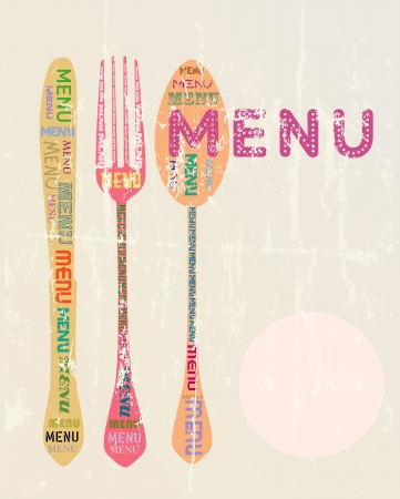 Menu card design template,free copy spaceのイラスト素材