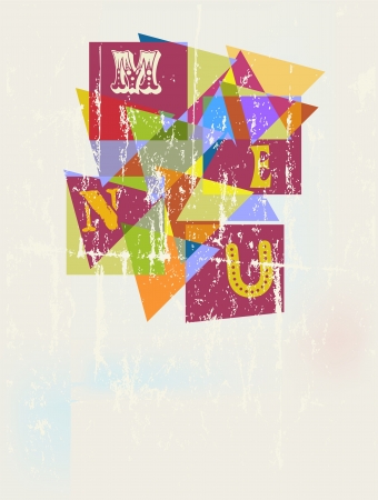 Menu  design, free copy spaceのイラスト素材