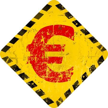 Grungy EURO currency signのイラスト素材