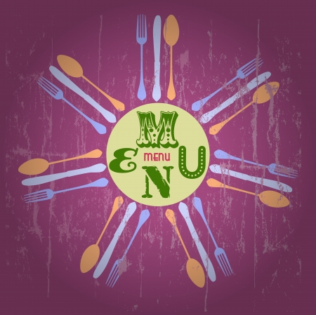 Menu card designのイラスト素材
