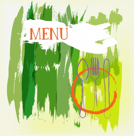 artistic menu card design, free copy space, vectorのイラスト素材