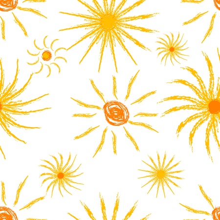 suns, seamless pattern, backgroundのイラスト素材