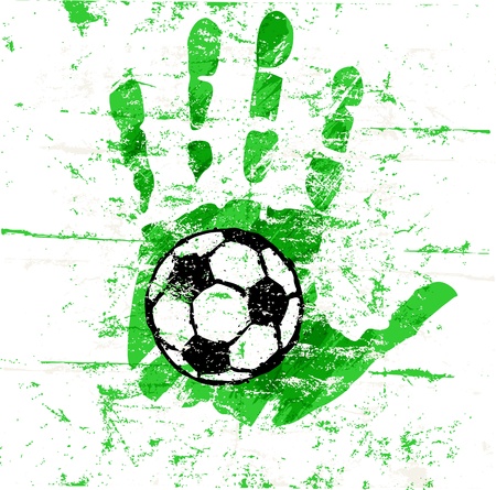 soccer / football design, grungy, vectorのイラスト素材