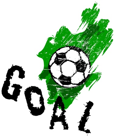 soccer / football illustration, free copy space, vectorのイラスト素材