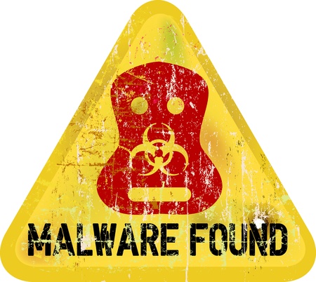 malware   computer virus warning sign, vectorのイラスト素材