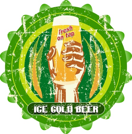 vintage beer bar signのイラスト素材