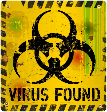 computer virus alert sign, vector illustrationのイラスト素材