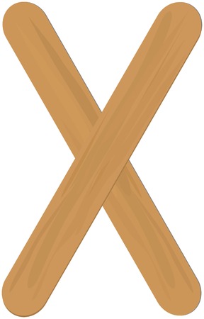 ice lolly sticks, vector illustrationのイラスト素材