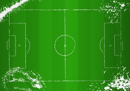 Soccer Football field, grunge styleのイラスト素材