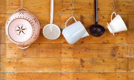 vintage kitchen utensils, cooking concept, free copy space の写真素材