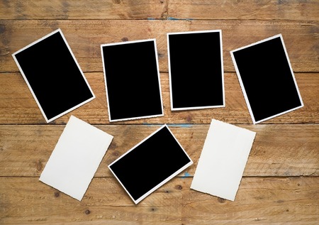 empty photo frames, vintage, free space for your picturesの写真素材