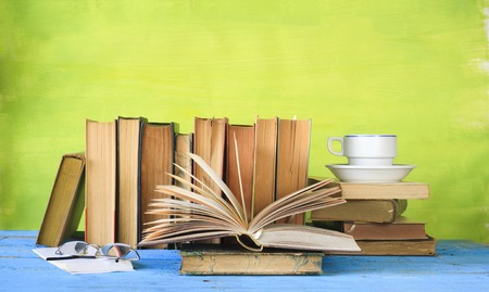 old books, selective focus, free copy spaceの写真素材