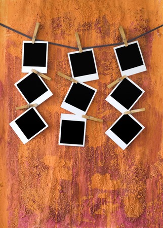 empty photo /  picture frames, instant pictures, free pics / copy space の写真素材