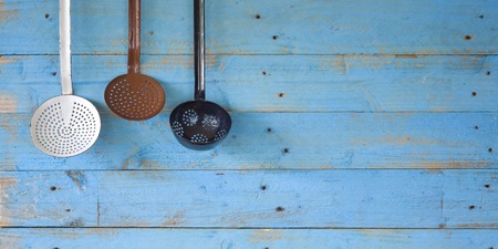vintage kitchen utensils, cooking concept,free copy spaceの写真素材