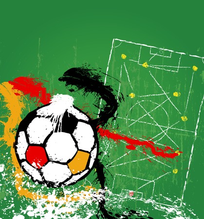 Soccer   Football illustration,germany, free copy space, vector のイラスト素材