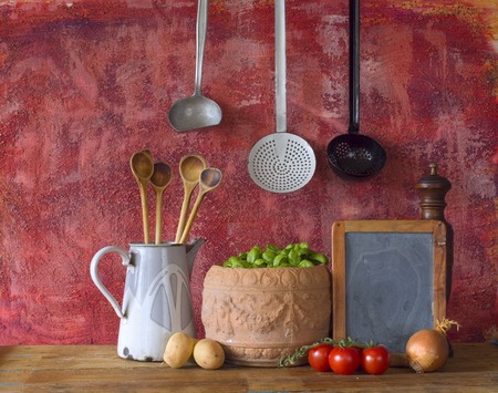 slate for cooking recipes, free copy space, cooking conceptの写真素材