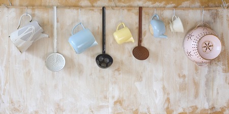 vintage kitchen utensils, free copy spaceの写真素材