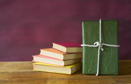 book as a gift,christmas present, free copy space の写真素材