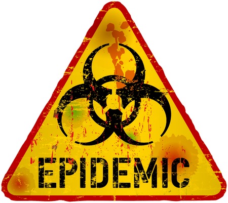 ebola virus alert, grungy sign, vectorのイラスト素材