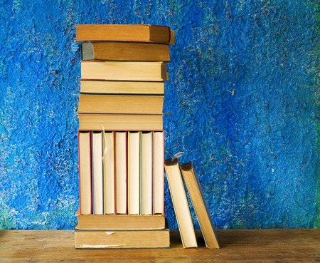 stack of books, free copy spaceの写真素材