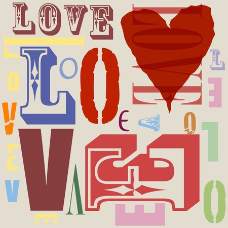 love illustration, vector eps 10lのイラスト素材