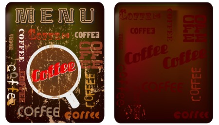 coffee shop menu template, free space for your textのイラスト素材