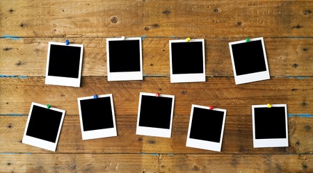 Instant photo frames, free space for picturesの写真素材