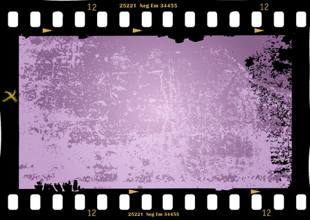 frame of film, grungy photo frame,with free copy space,vector illustrationのイラスト素材