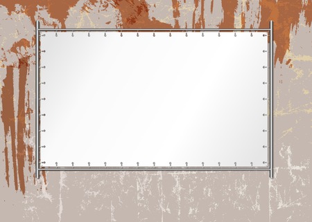 public billboard on grungy wall, free copy space, fictional artworkのイラスト素材