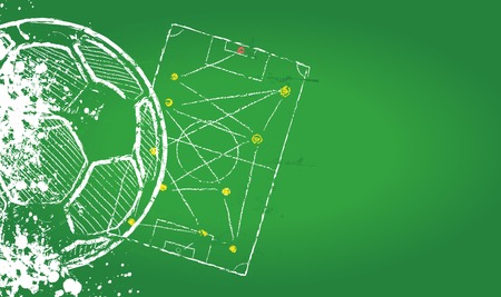 Soccer o. Football design template,free copy space, vectorのイラスト素材