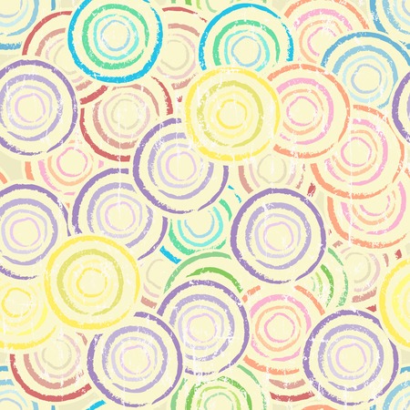 seamless circle background pattern, grungy style, vector,fictional artworkのイラスト素材