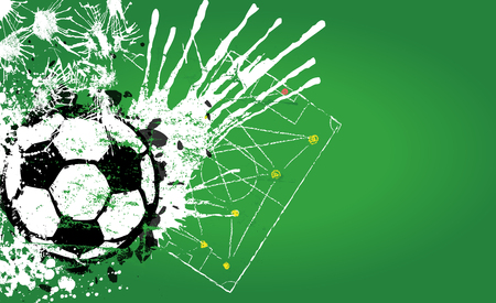 Grungy Soccer o. Football design template,free copy space, vectorのイラスト素材