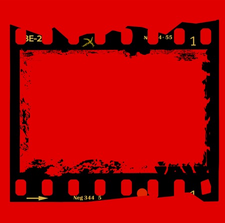 frame of film, grungy photo frame,with free copy space,vectorのイラスト素材