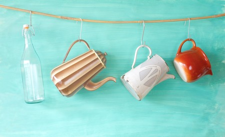 vintage kitchen utensils, good copy spaceの写真素材